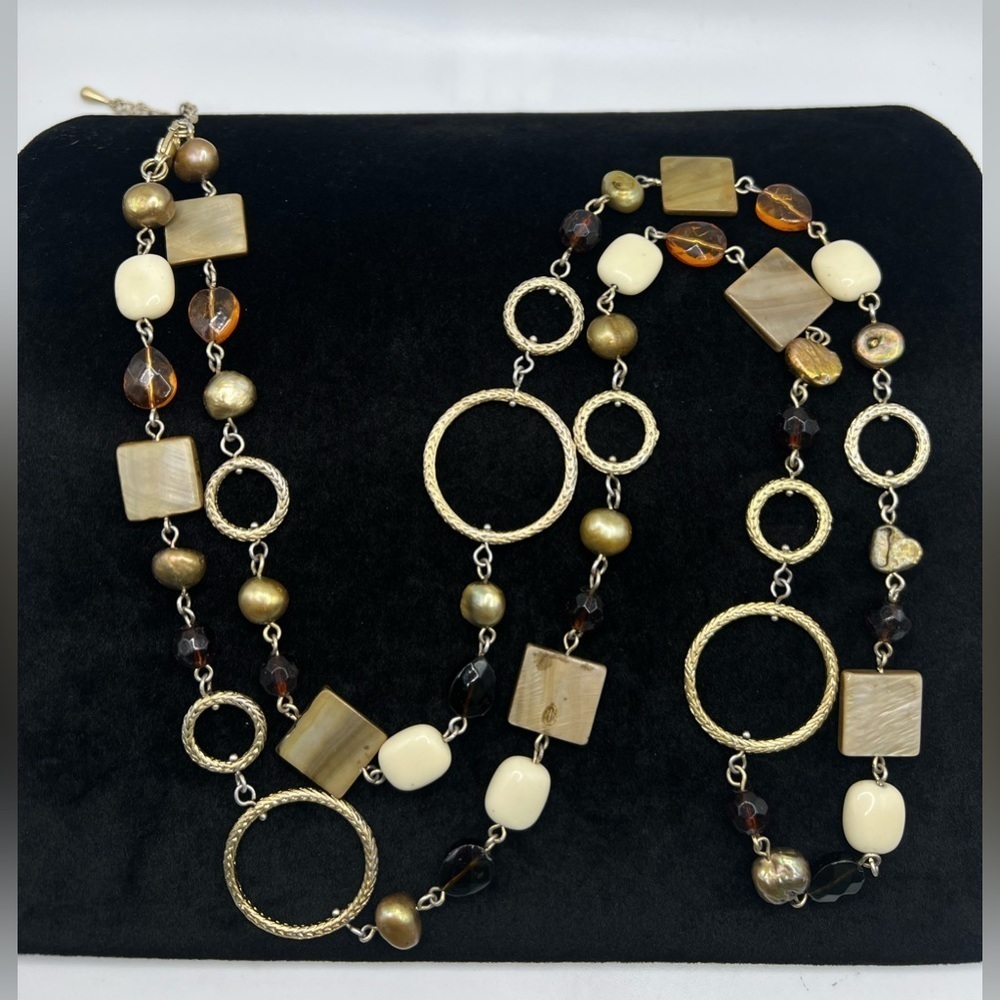 Lia Sophia Gold-Tone Multi-Stone Layered Necklace